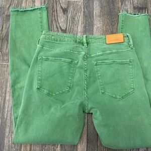 Dear John Denim "Blaire" Straight Leg Raw Hem Jeans – Bright Green Size 26
